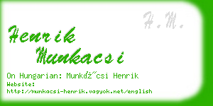 henrik munkacsi business card